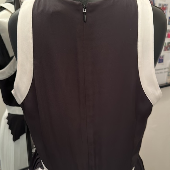 Banana Republic, white, black, and gray dress with pleats - Picture 5 of 5